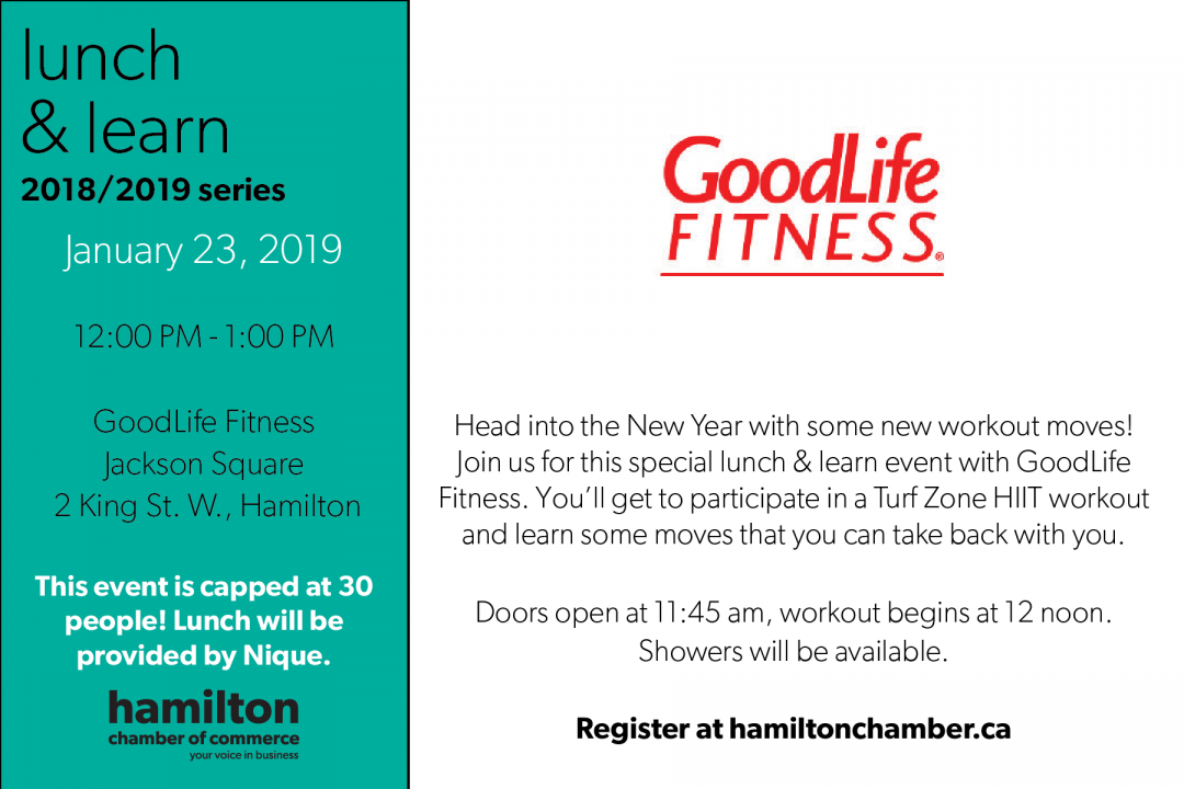 lunch & learn with GoodLife Fitness | Hamilton Chamber of Commerce
